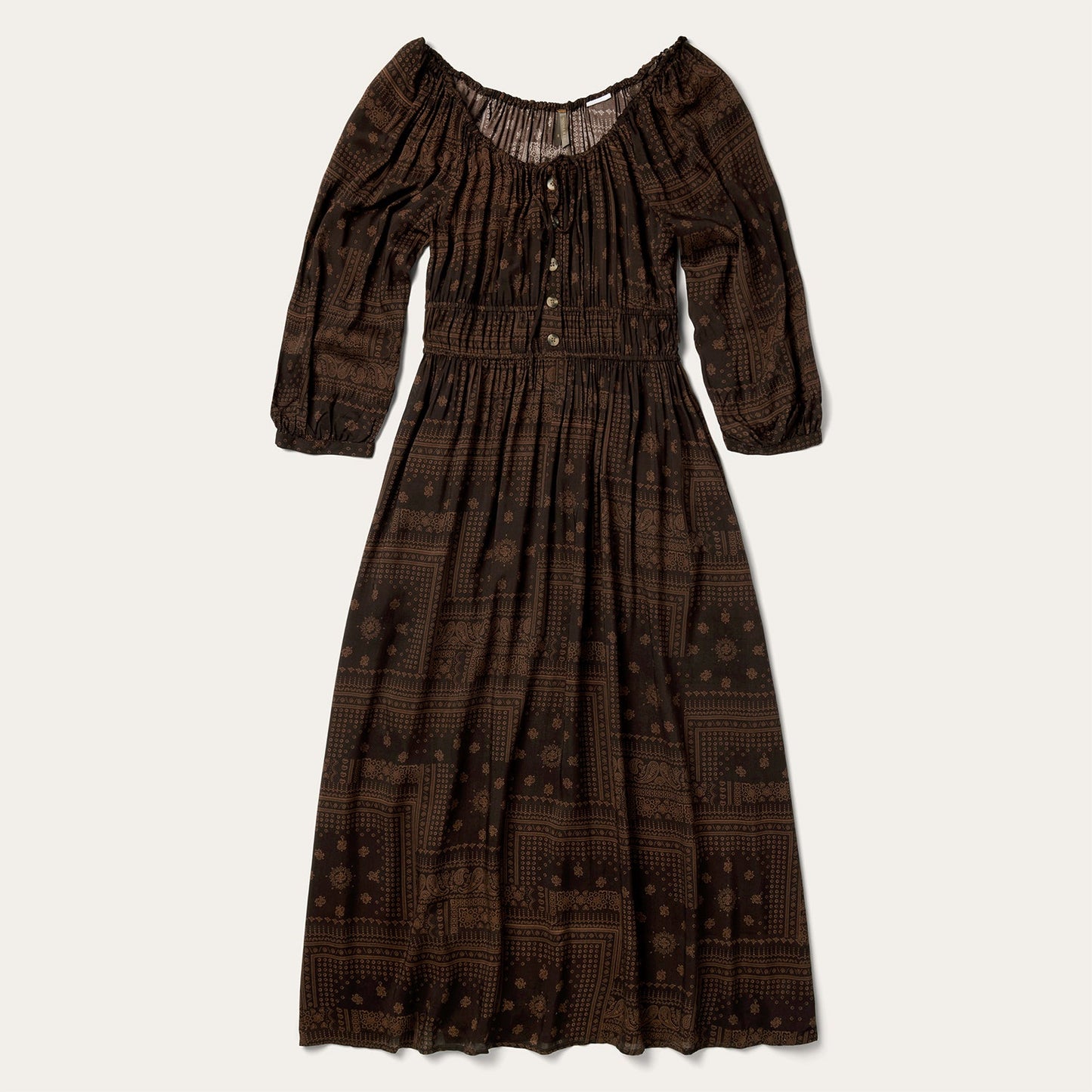 Patchwork Bandana Print Dress Women