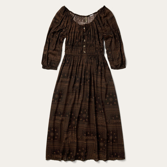 Patchwork Bandana Print Dress Women