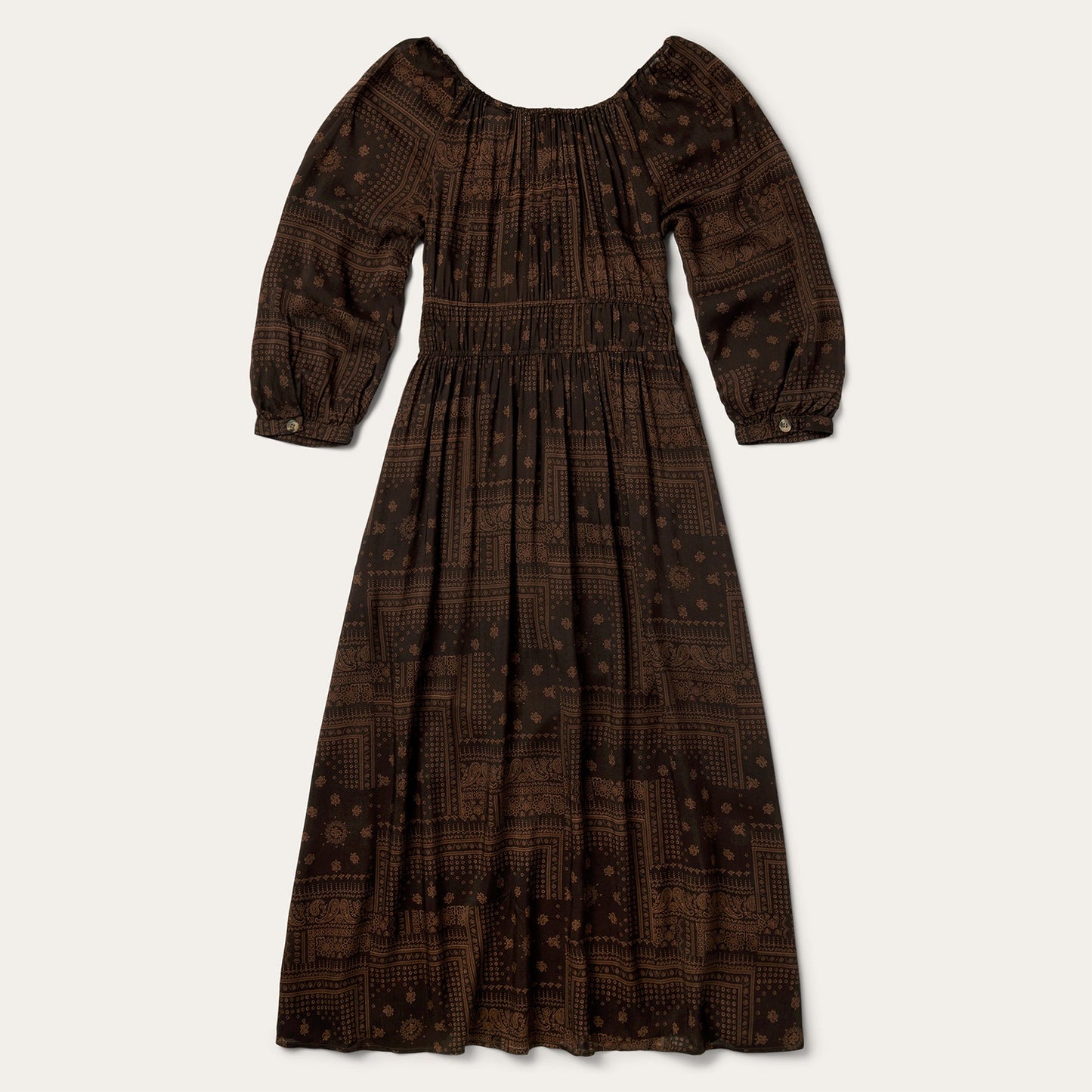 Patchwork Bandana Print Dress Women