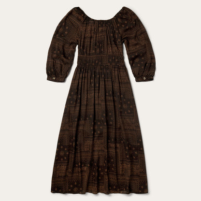 Patchwork Bandana Print Dress Women
