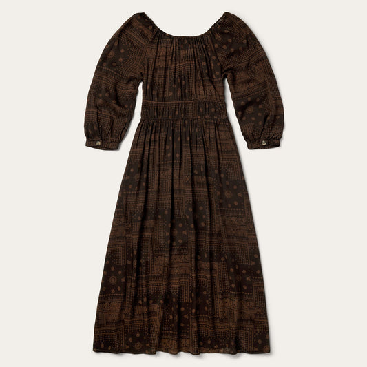 Patchwork Bandana Print Dress Women