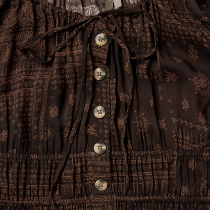 Patchwork Bandana Print Dress Women