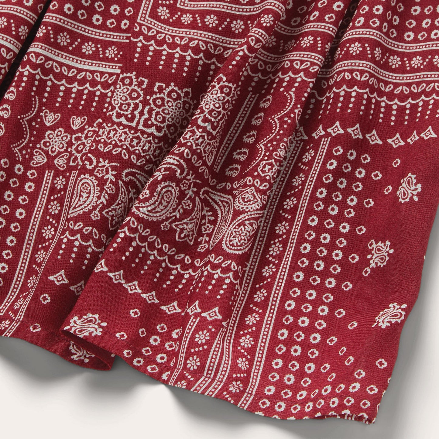 Red Bandana Patchwork Dress Women