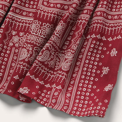Red Bandana Patchwork Dress Women