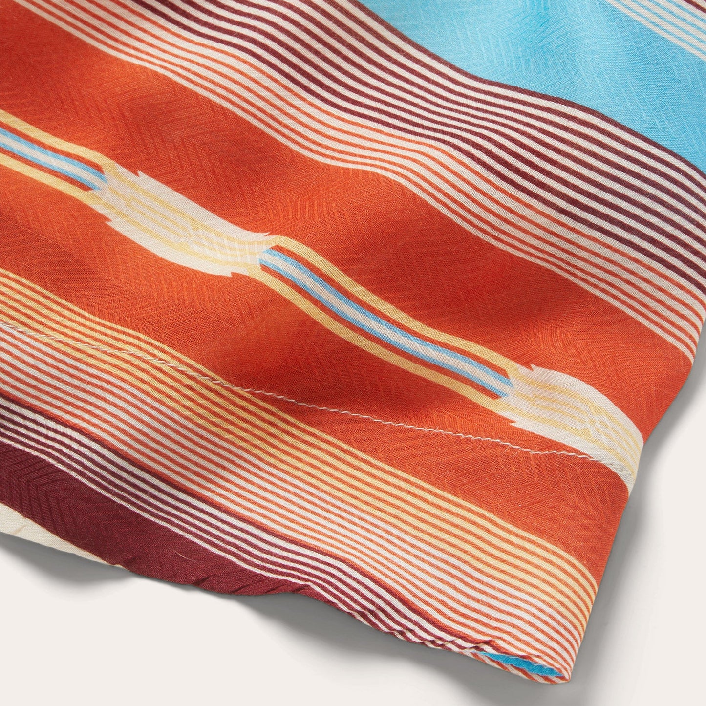 Sunset Serape Print Rayon Herringbone Wrap Front Dress Women