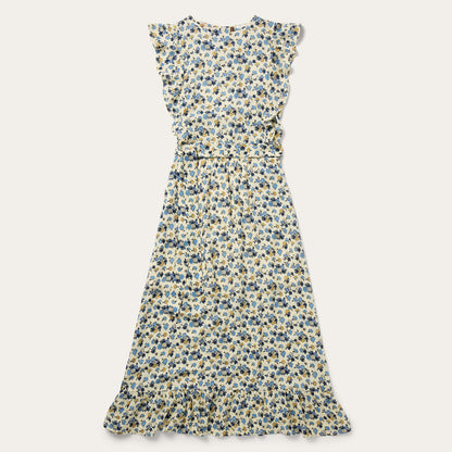 Field Flowers Print Peasant Dress Women