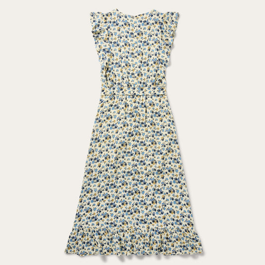 Field Flowers Print Peasant Dress Women