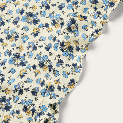 Field Flowers Print Peasant Dress Women