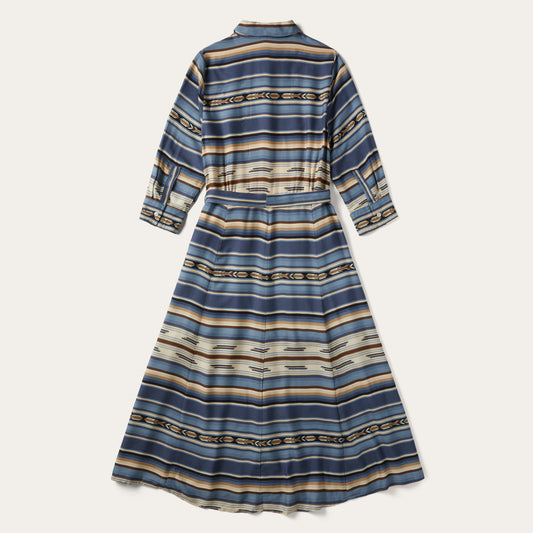 Indigo Serape Print Dress Women
