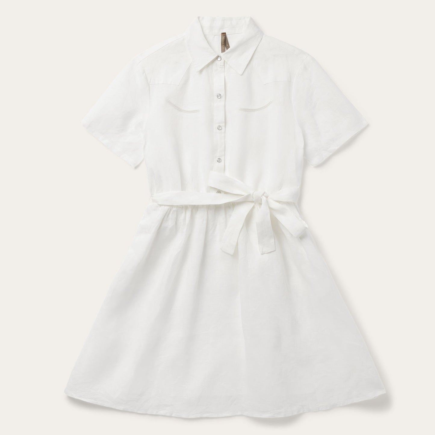 White Linen Shirt Dress Women