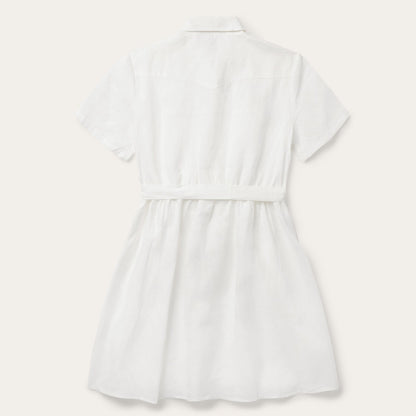 White Linen Shirt Dress Women