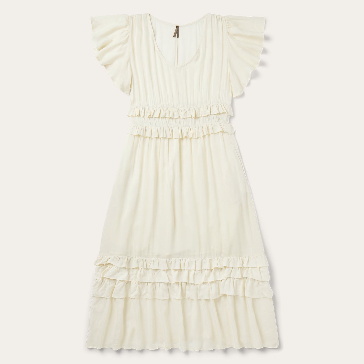 Cream Herringbone Dress Women