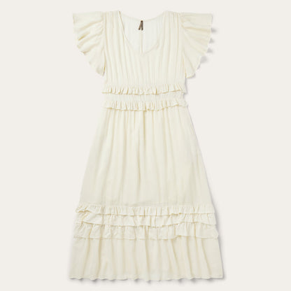 Cream Herringbone Dress Women