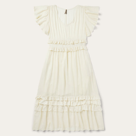 Cream Herringbone Dress Women