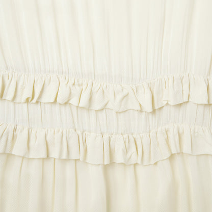Cream Herringbone Dress Women