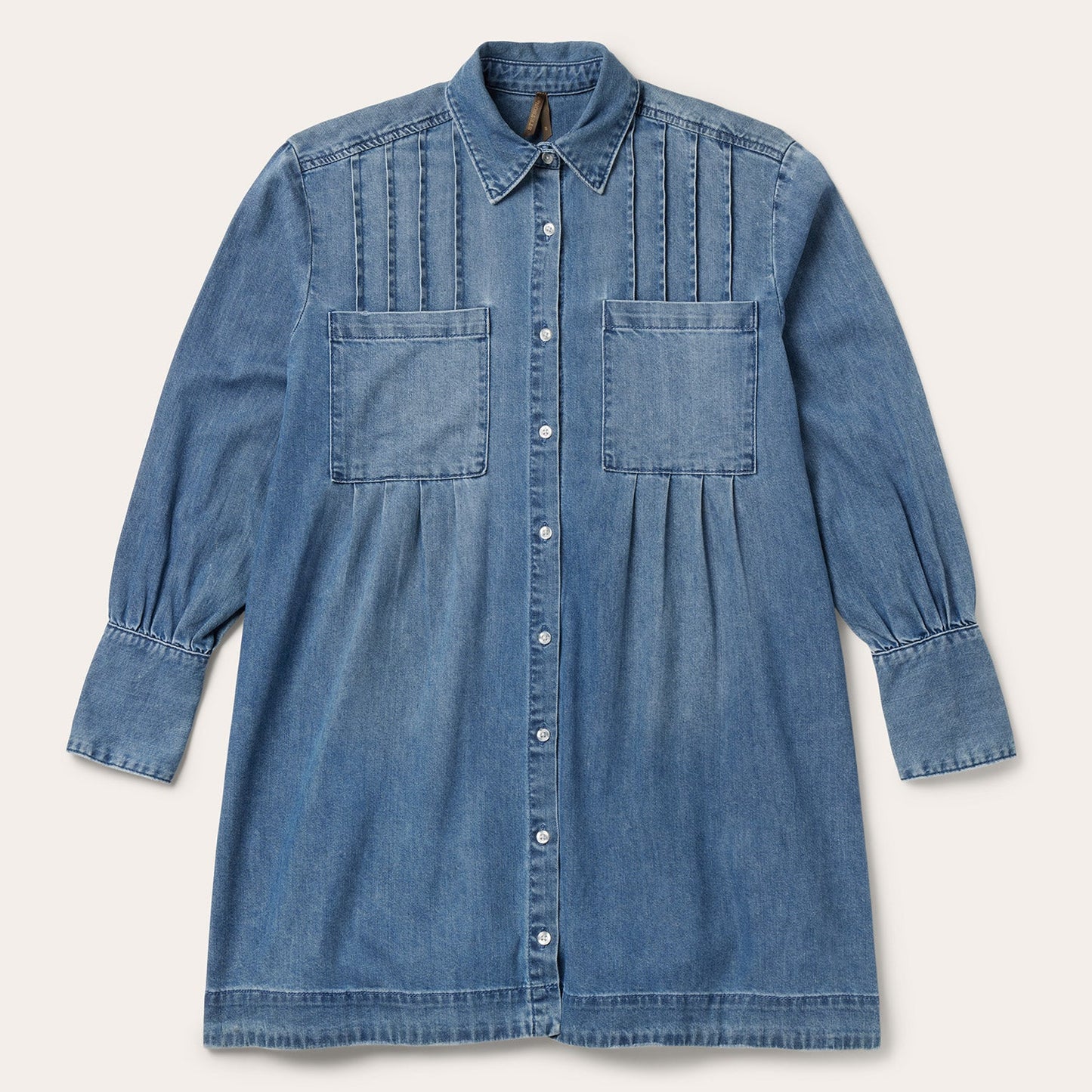 Denim Button Front Shirt Dress Women
