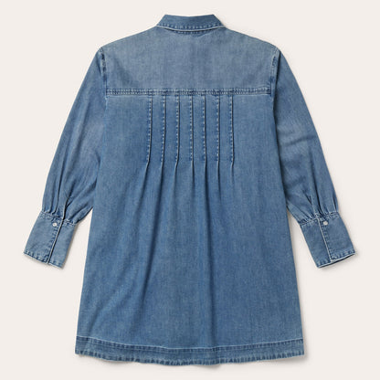 Denim Button Front Shirt Dress Women