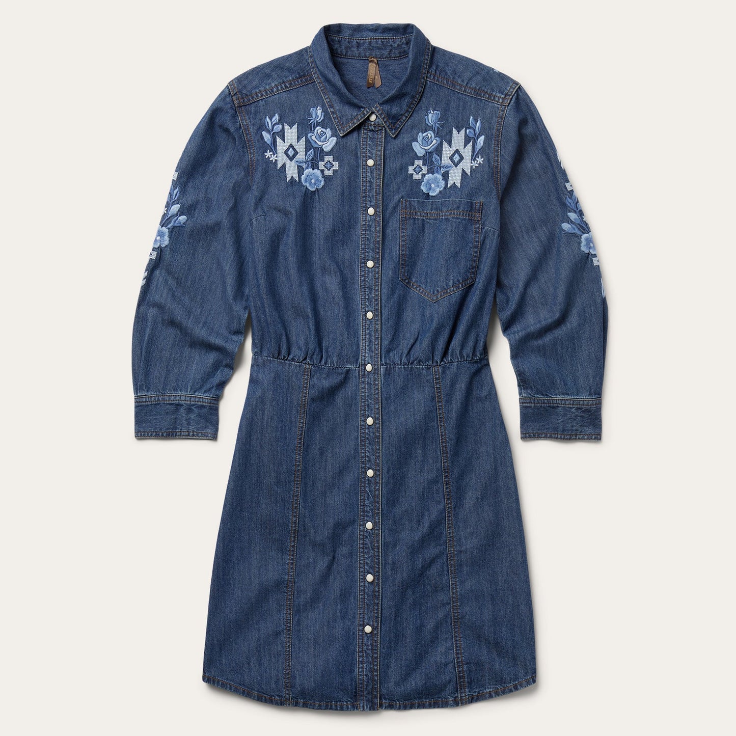 Dark Blue Denim Shirt Dress Women