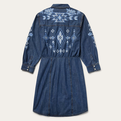 Dark Blue Denim Shirt Dress Women
