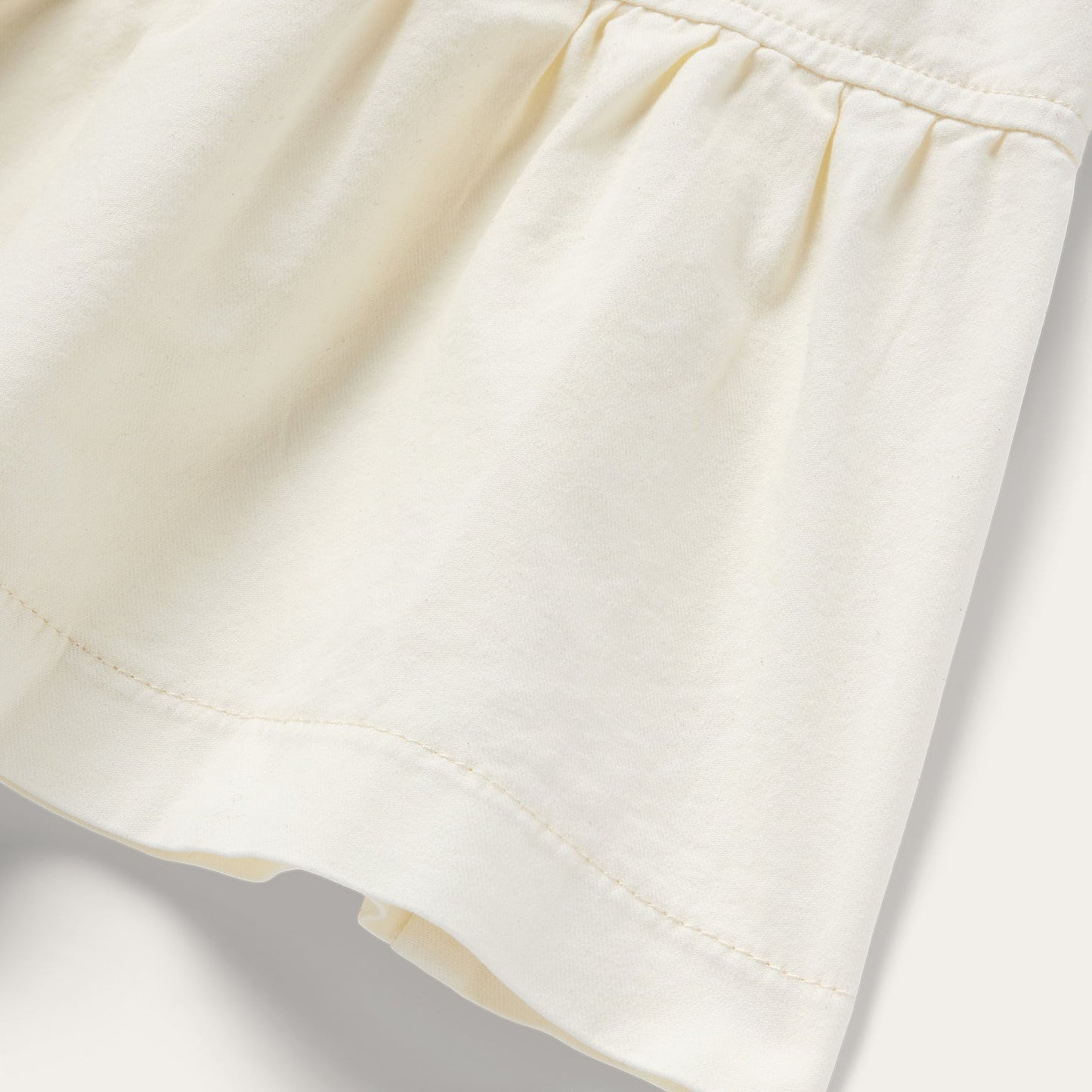 Cream Denim Tiered Dress Women