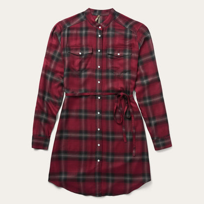Harvest Plaid Tie Dress Women