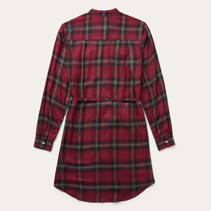 Harvest Plaid Tie Dress Women