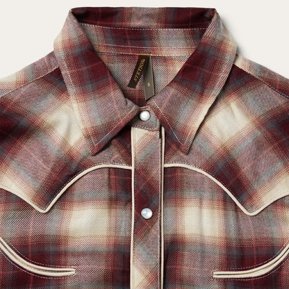 Black Cherry Plaid Shirt Dress Women