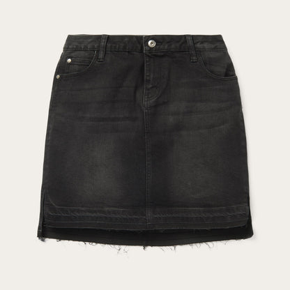 Black Denim 5Pocket Skirt Women