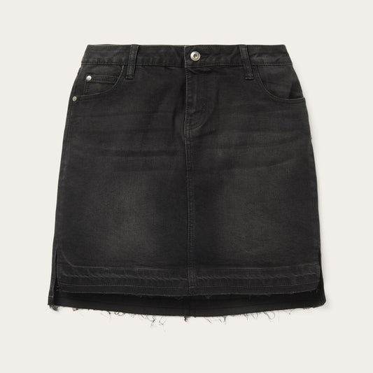 Black Denim 5Pocket Skirt Women