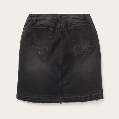 Black Denim 5Pocket Skirt Women