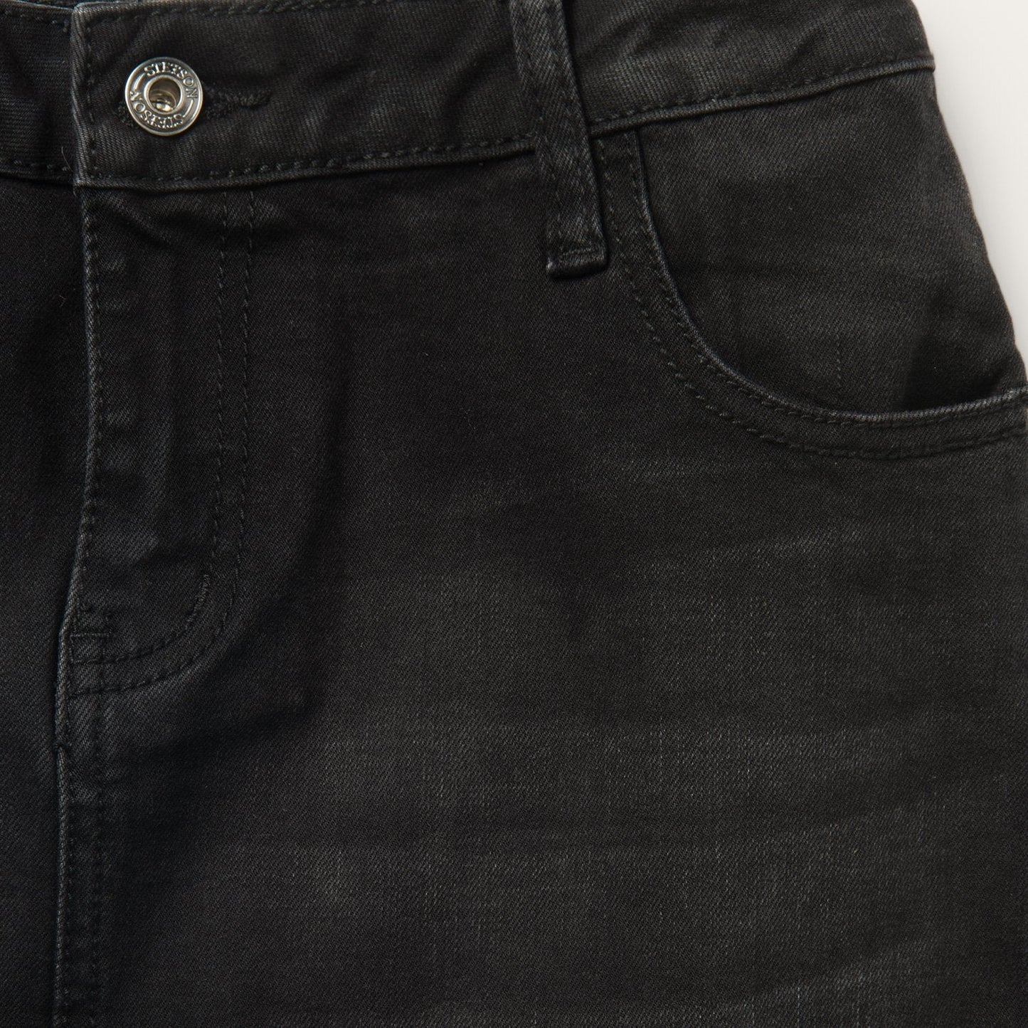 Black Denim 5Pocket Skirt Women