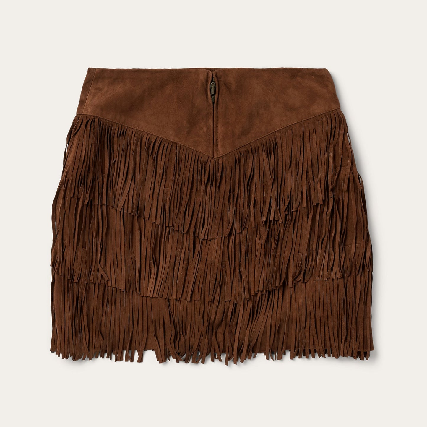 Lamb Suede Fringe Mini Skirt Women