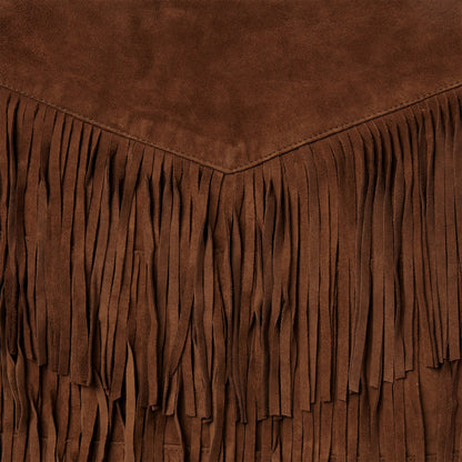 Lamb Suede Fringe Mini Skirt Women