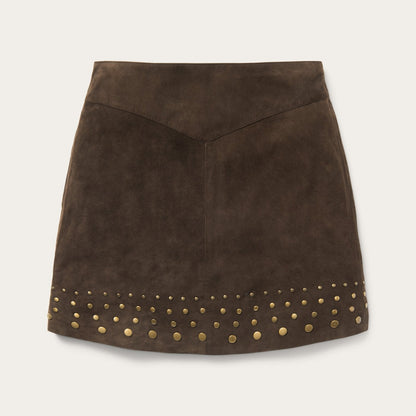 Lamb Suede Skirt with Nailheads Women