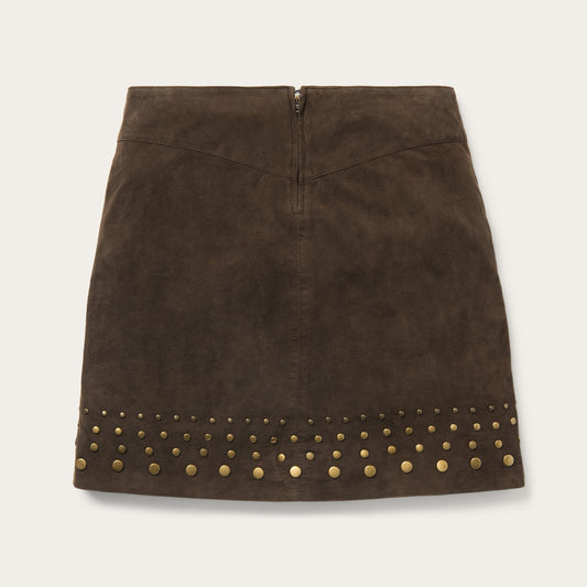 Lamb Suede Skirt with Nailheads Women