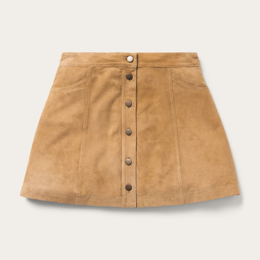 Lamb Suede Gored Skirt Women