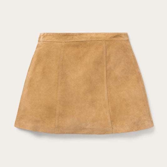 Lamb Suede Gored Skirt Women