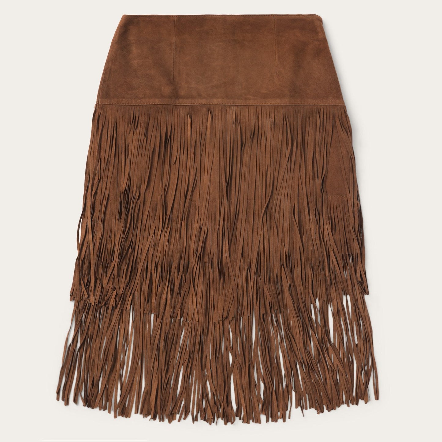Suede Fringed Skirt Women
