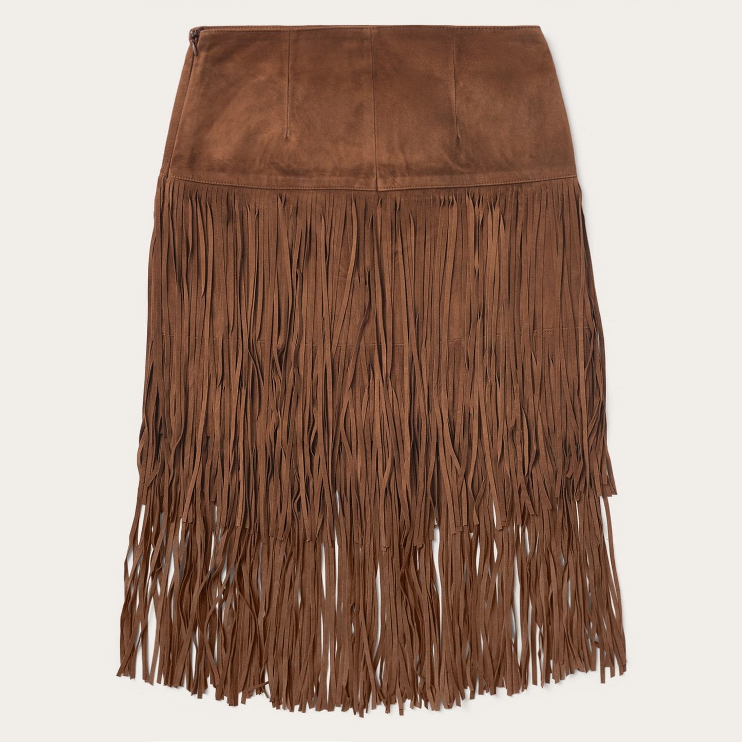Suede Fringed Skirt Women