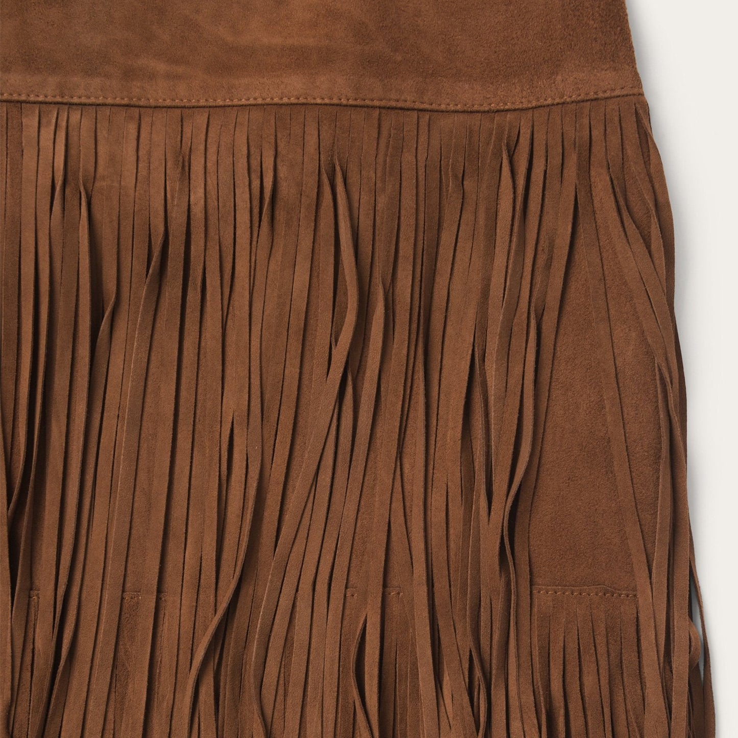 Suede Fringed Skirt Women