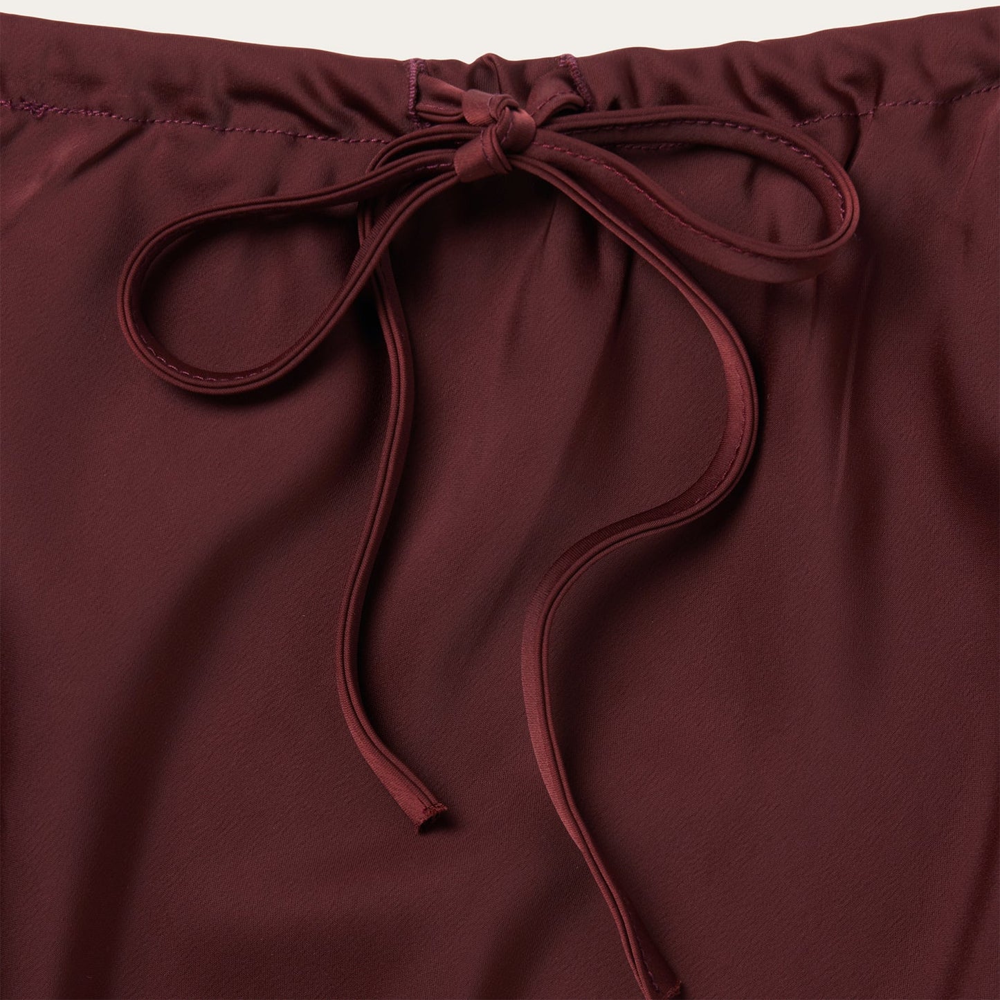Wine Satin Skirt Women