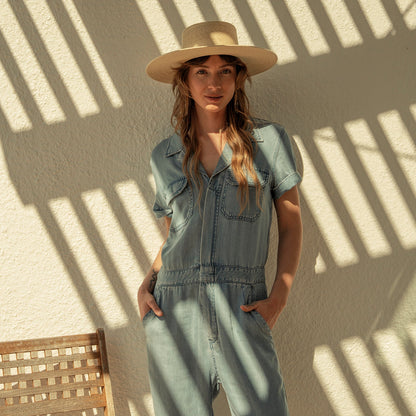 Notch Collar Jumpsuit Women