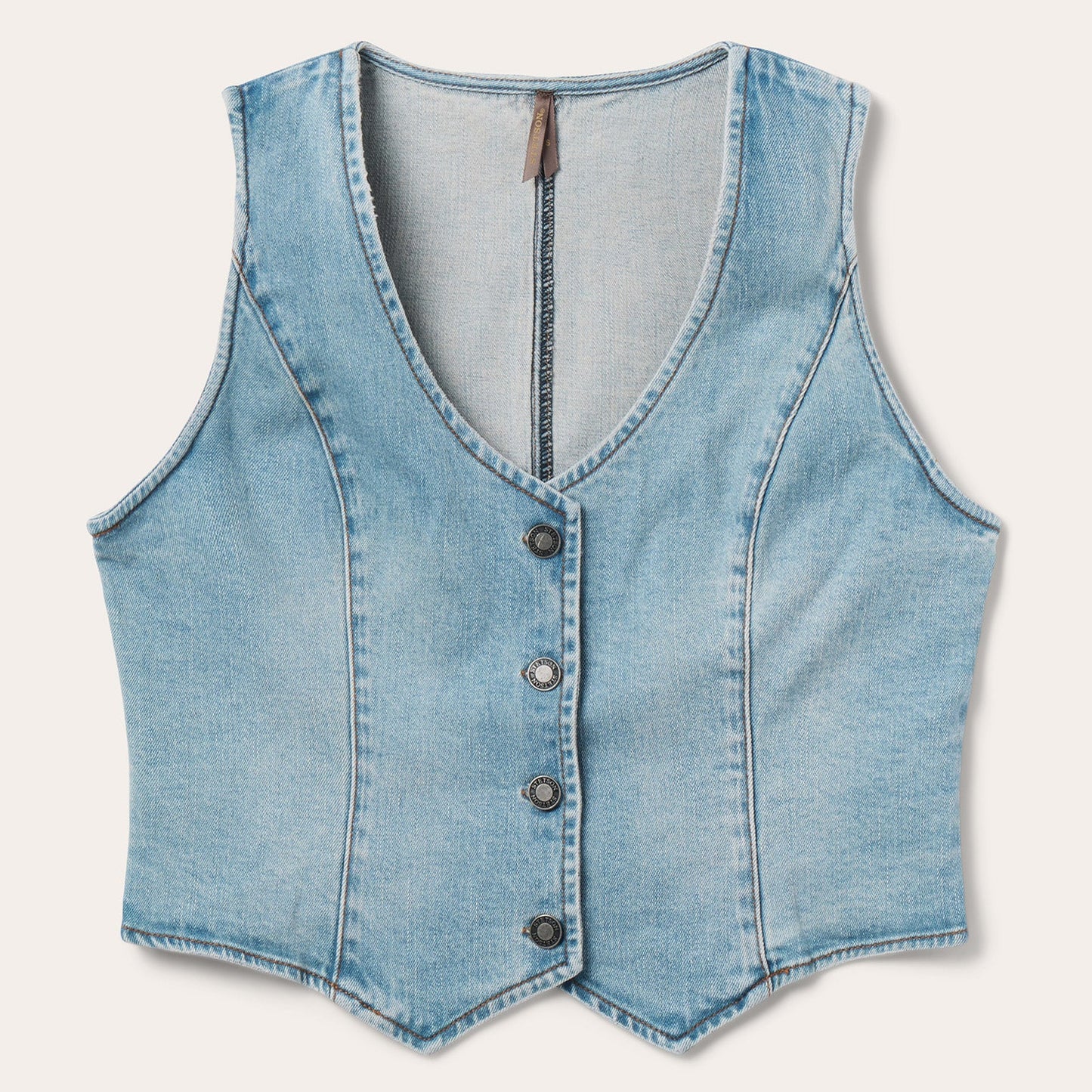 Light Rinse Denim Vest Women