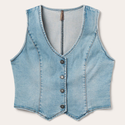 Light Rinse Denim Vest Women
