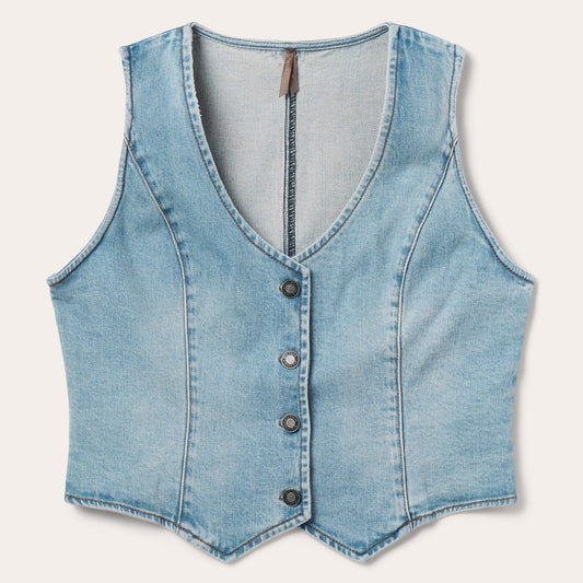 Light Rinse Denim Vest Women