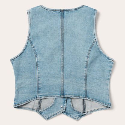 Light Rinse Denim Vest Women