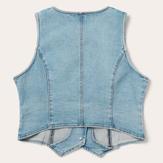 Light Rinse Denim Vest Women