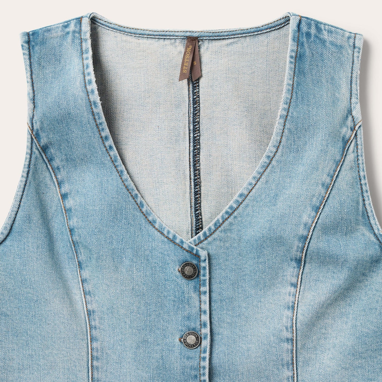 Light Rinse Denim Vest Women