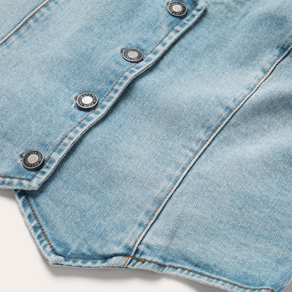 Light Rinse Denim Vest Women