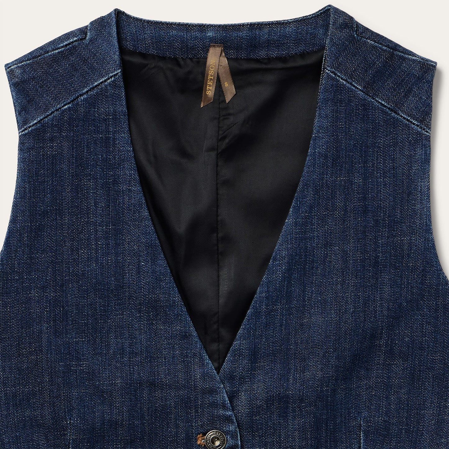 Dark Wash Stretch Denim Vest Women